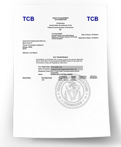 Certificat US FCC